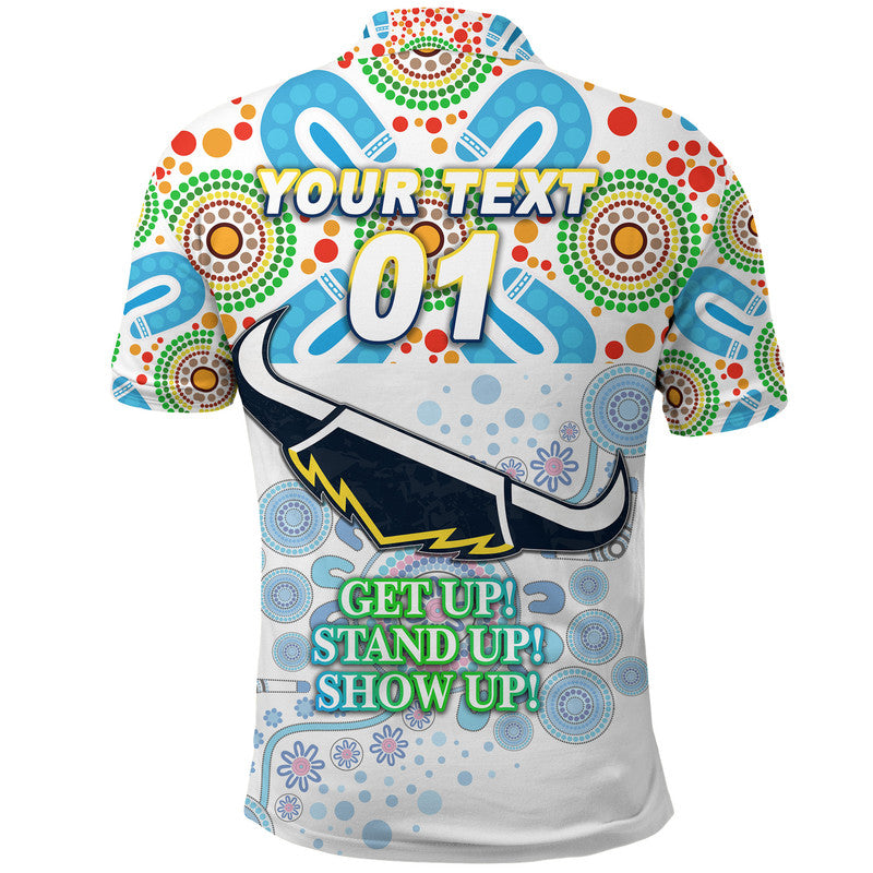 (Custom Personalised) Australia Cowboys Rugby NAIDOC Week 2022 Polo Shirt Simple Vibes - White - Vibe Hoodie Shop