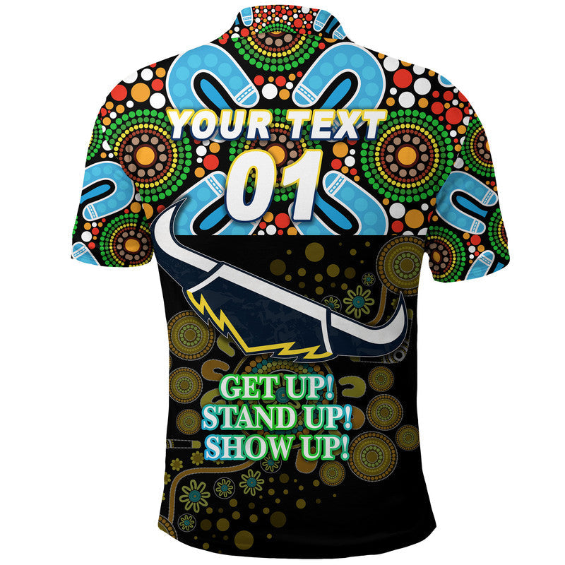 (Custom Personalised) Australia Cowboys Rugby NAIDOC Week 2022 Polo Shirt Simple Vibes - Black - Vibe Hoodie Shop