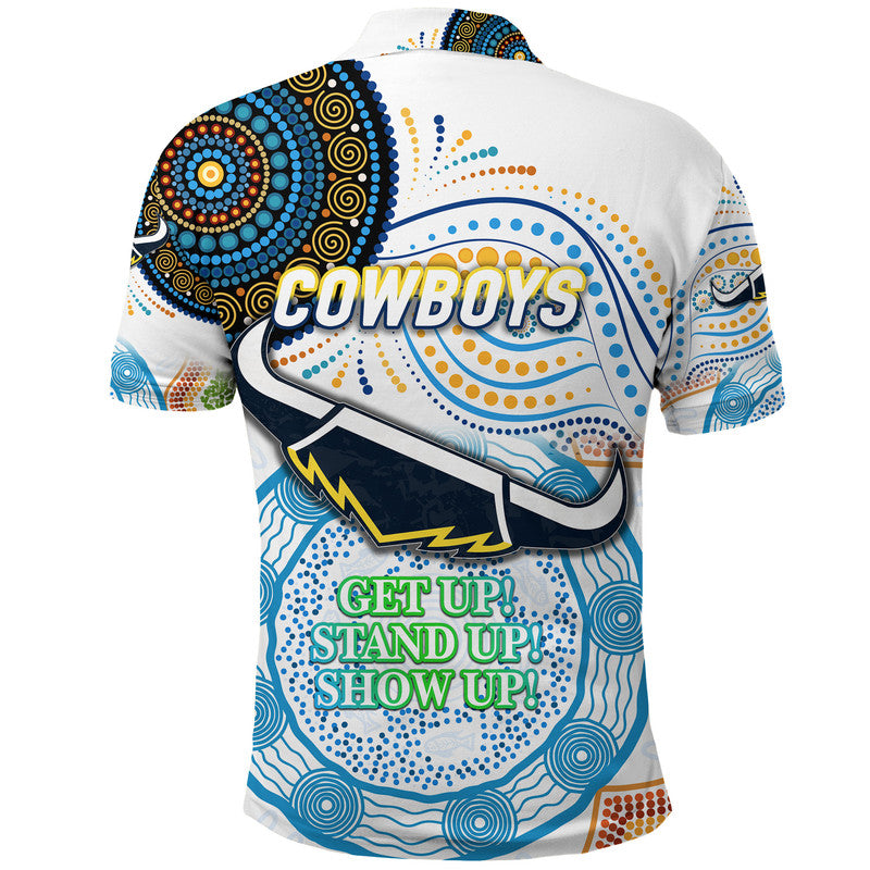 Australia Cowboys Rugby NAIDOC Week 2022 Polo Shirt Unique Vibes - White - Vibe Hoodie Shop