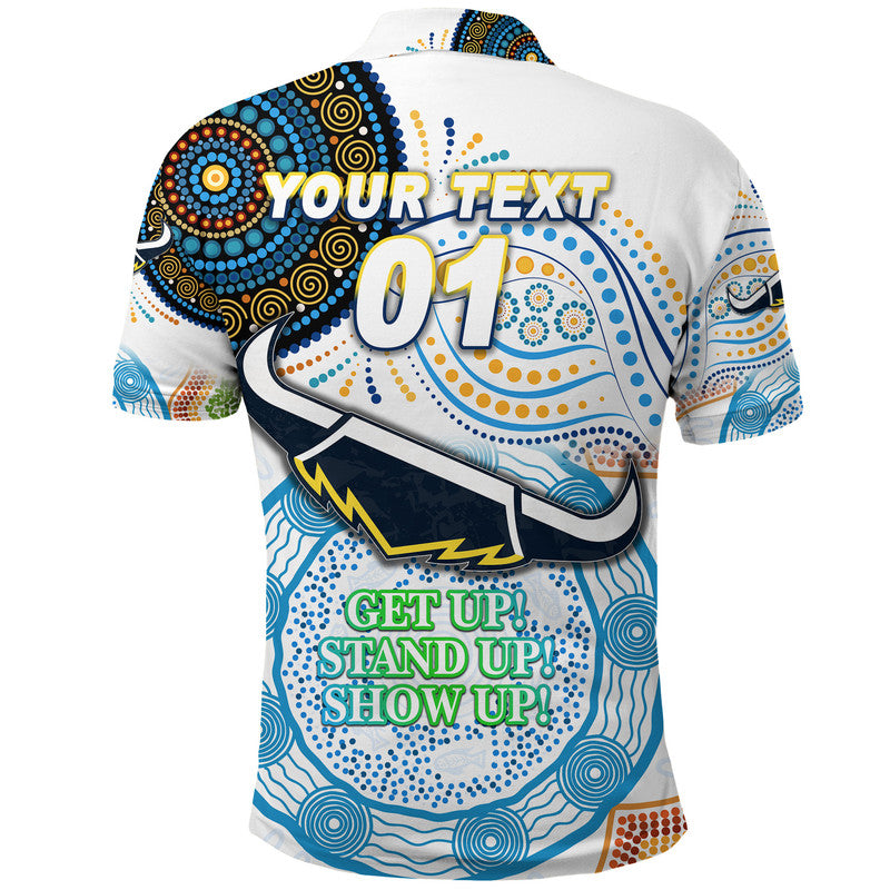(Custom Personalised) Australia Cowboys Rugby NAIDOC Week 2022 Polo Shirt Unique Vibes - White - Vibe Hoodie Shop
