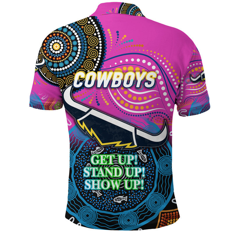 Australia Cowboys Rugby NAIDOC Week 2022 Polo Shirt Unique Vibes - Pink - Vibe Hoodie Shop