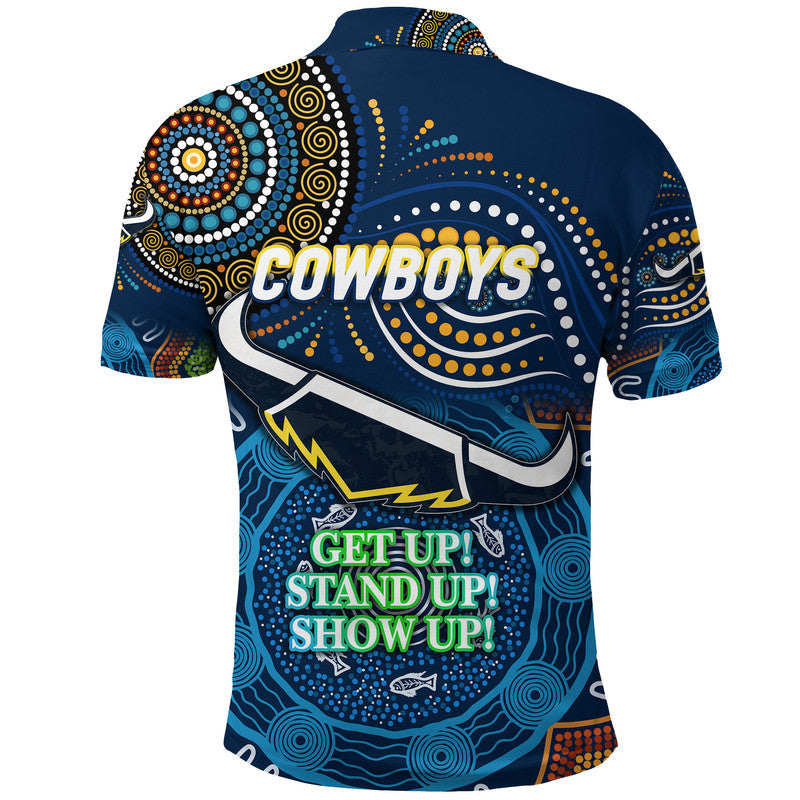 Australia Cowboys Rugby NAIDOC Week 2022 Polo Shirt Unique Vibes - Navy - Vibe Hoodie Shop
