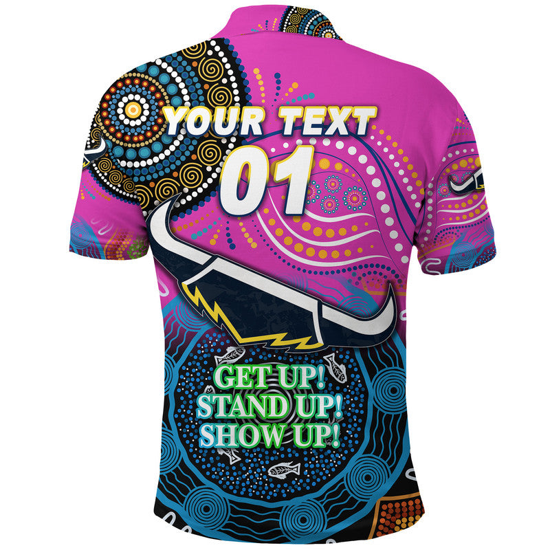 (Custom Personalised) Australia Cowboys Rugby NAIDOC Week 2022 Polo Shirt Unique Vibes - Pink - Vibe Hoodie Shop