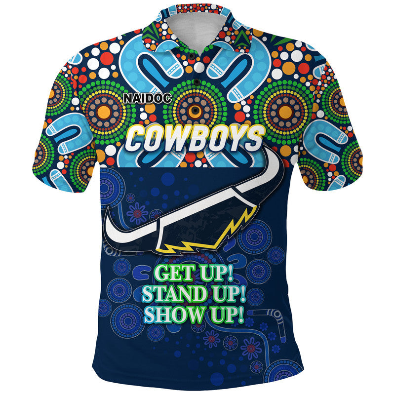 Australia Cowboys Rugby NAIDOC Week 2022 Polo Shirt Simple Vibes - Navy - Vibe Hoodie Shop