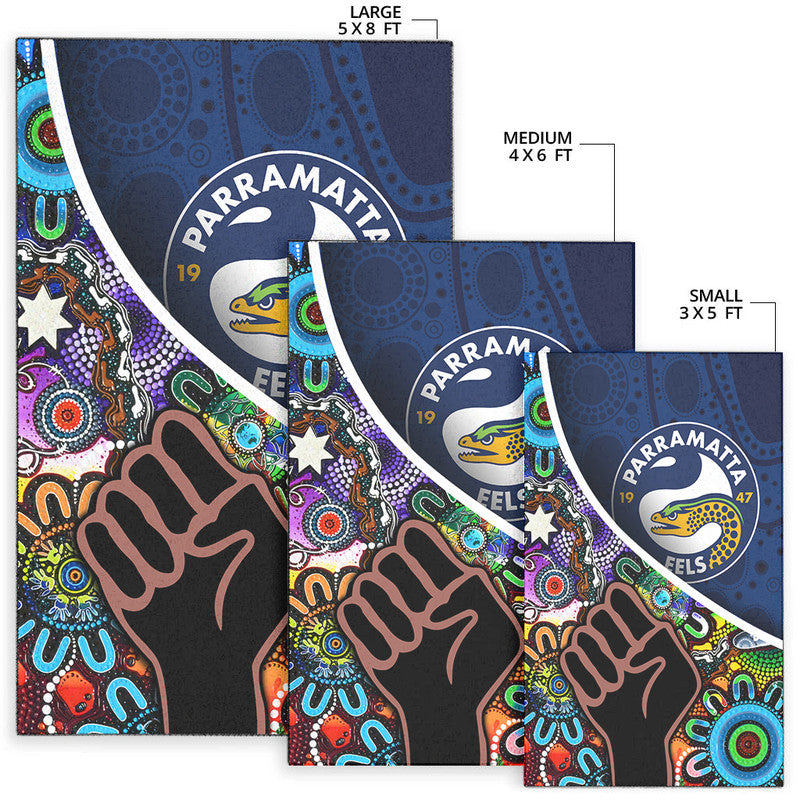 Parramatta Eels Area Rug Eels Indigenous Aboriginal - Vibe Hoodie Shop