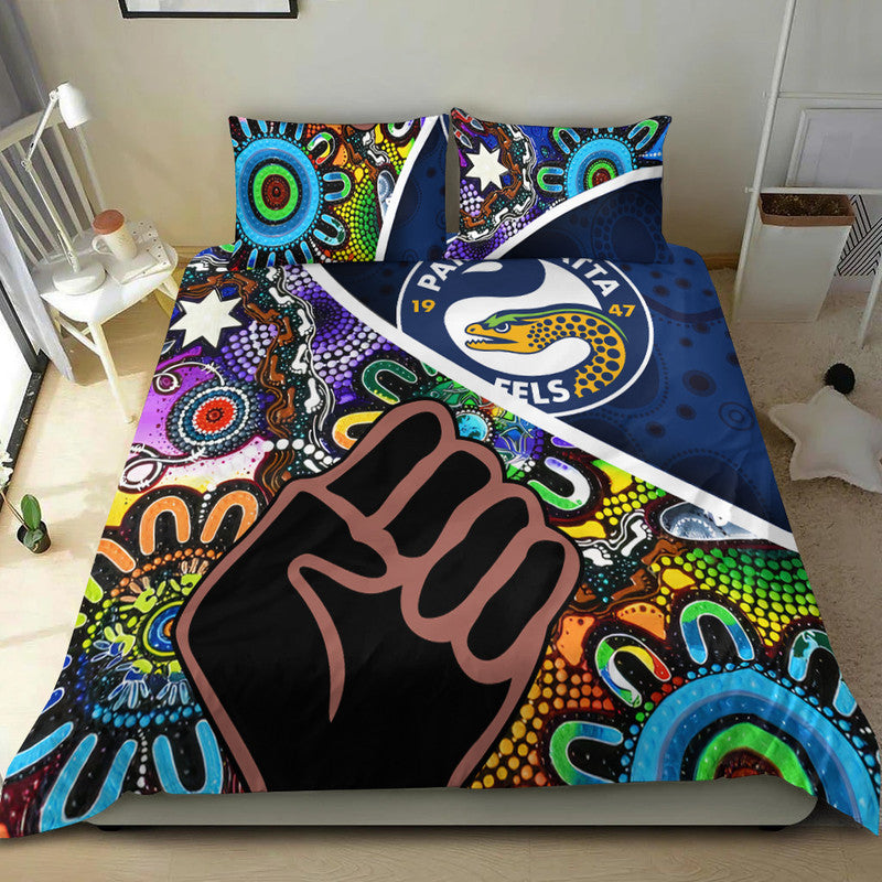 Parramatta Eels Bedding Set Eels Indigenous Aboriginal - Vibe Hoodie Shop
