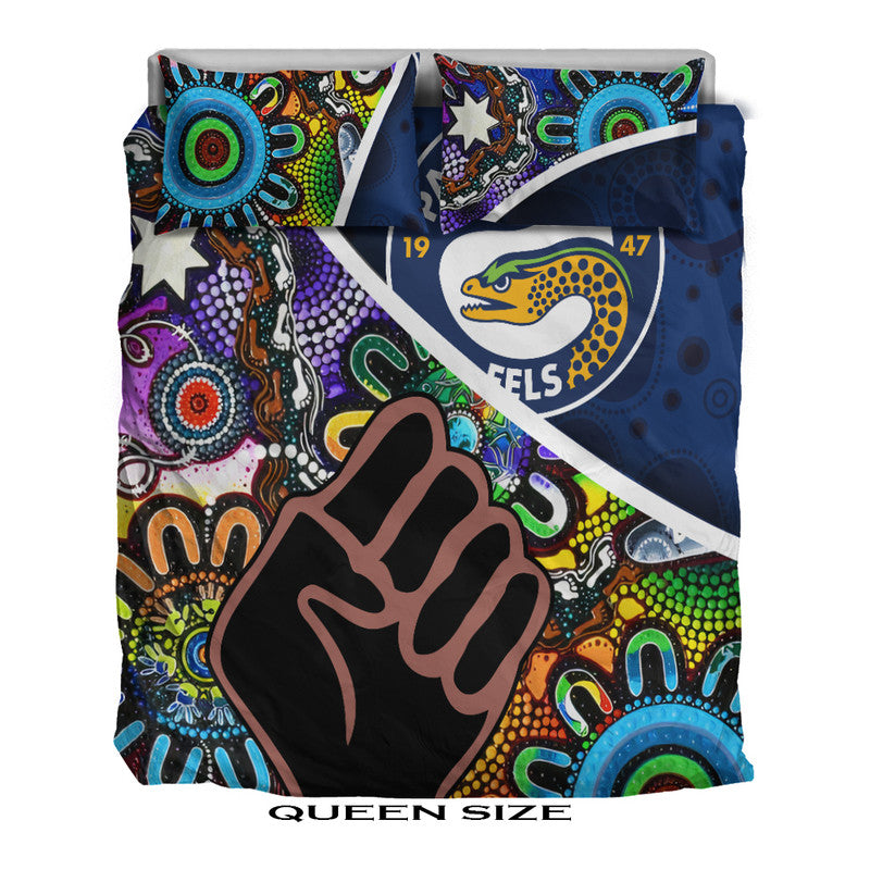 Parramatta Eels Bedding Set Eels Indigenous Aboriginal - Vibe Hoodie Shop