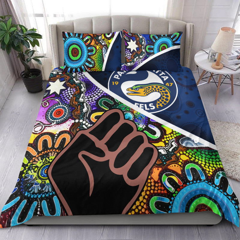 Parramatta Eels Bedding Set Eels Indigenous Aboriginal - Vibe Hoodie Shop