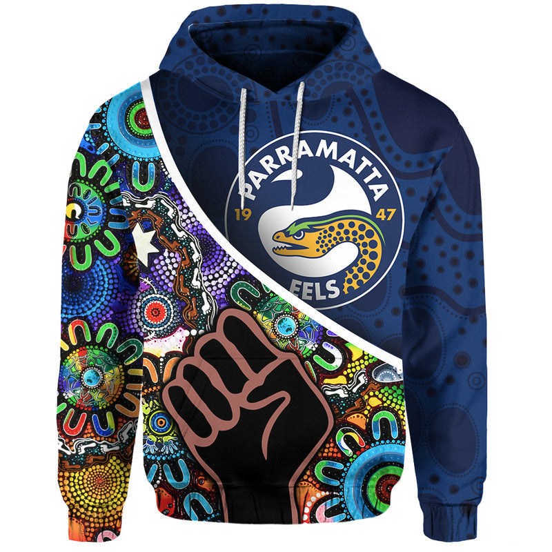 Parramatta Eels Zip Up And Pullover Hoodie Eels Indigenous Aboriginal LT9 - Vibe Hoodie Shop
