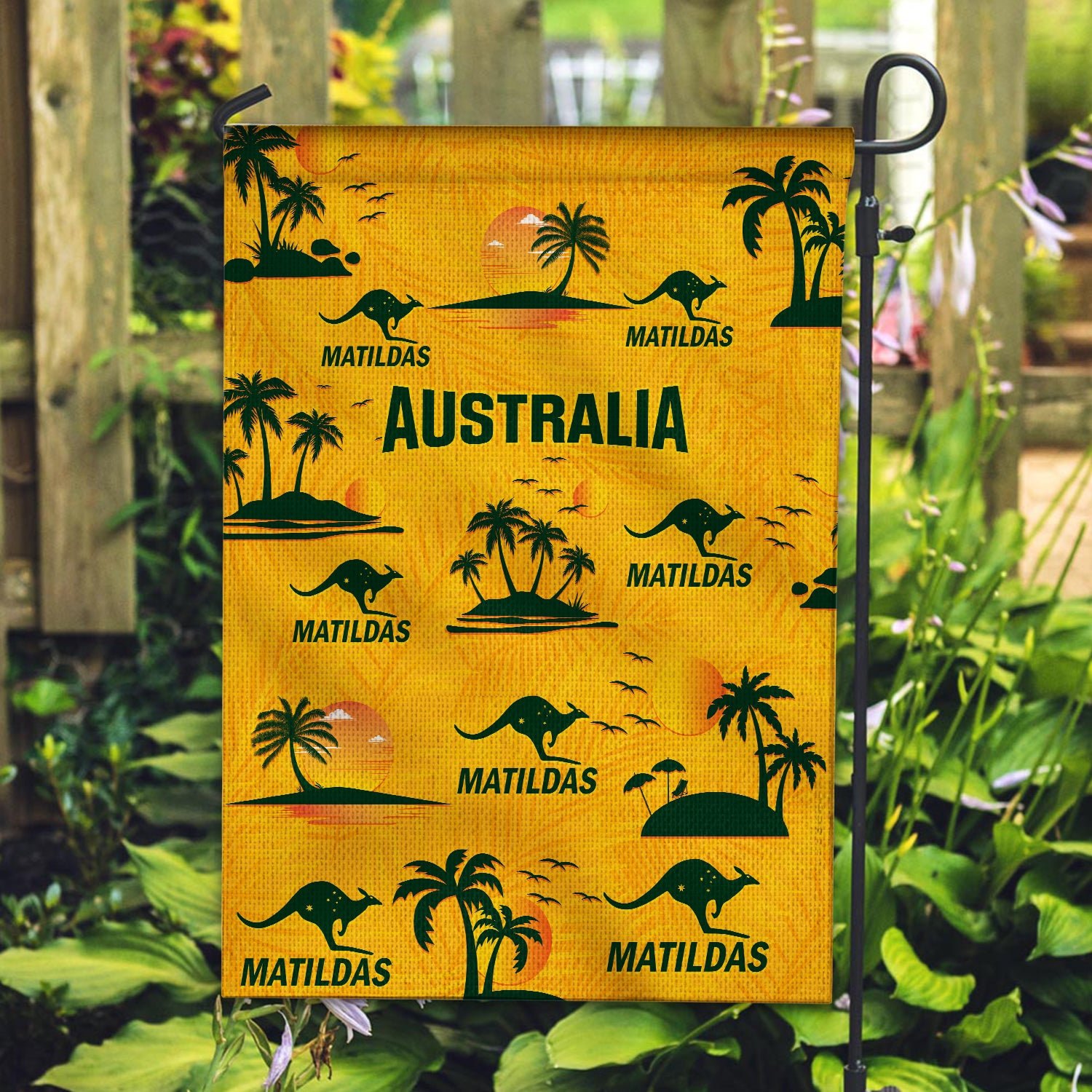 Australia Soccer Flag Matildas World Cup 2023 Tropical Style - Vibe Hoodie Shop