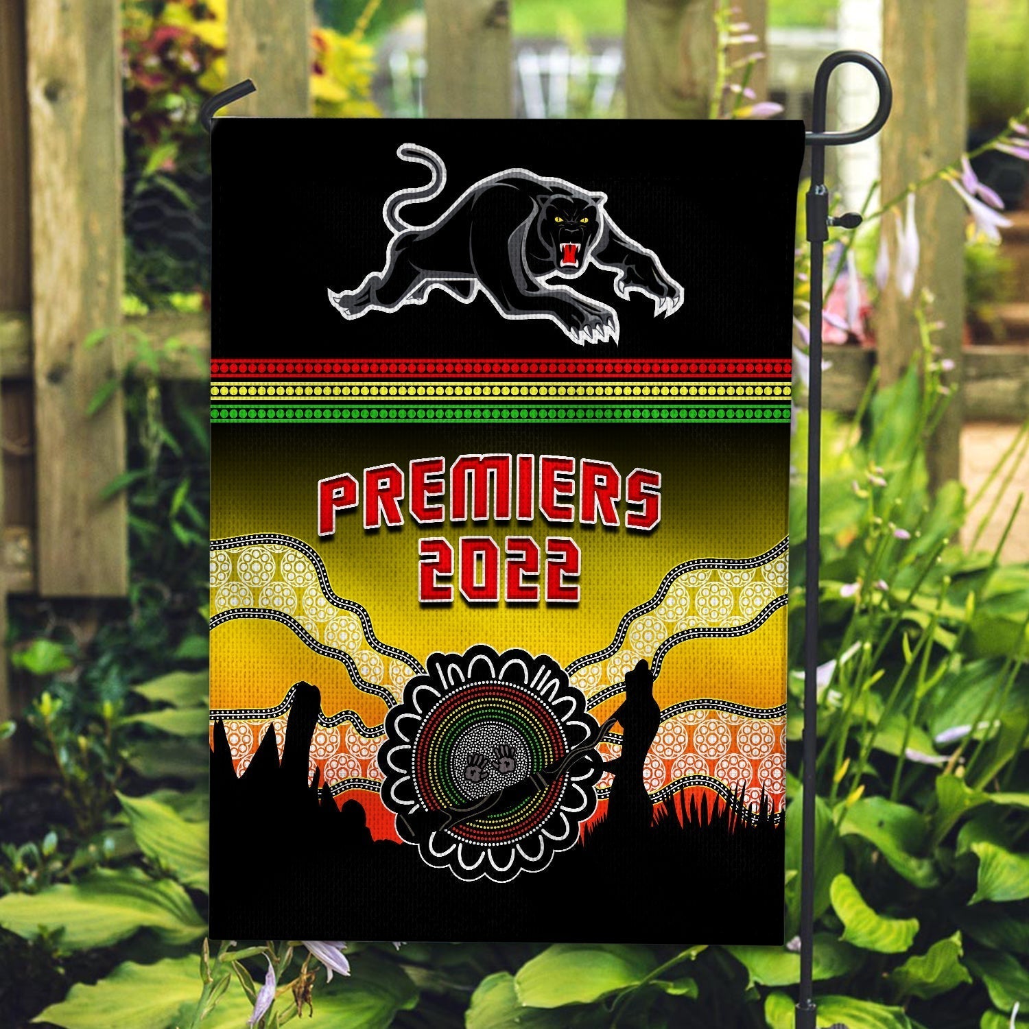 Panthers Flag Go The Mighty Penrith Aboriginal Premiers 2022 - Vibe Hoodie Shop