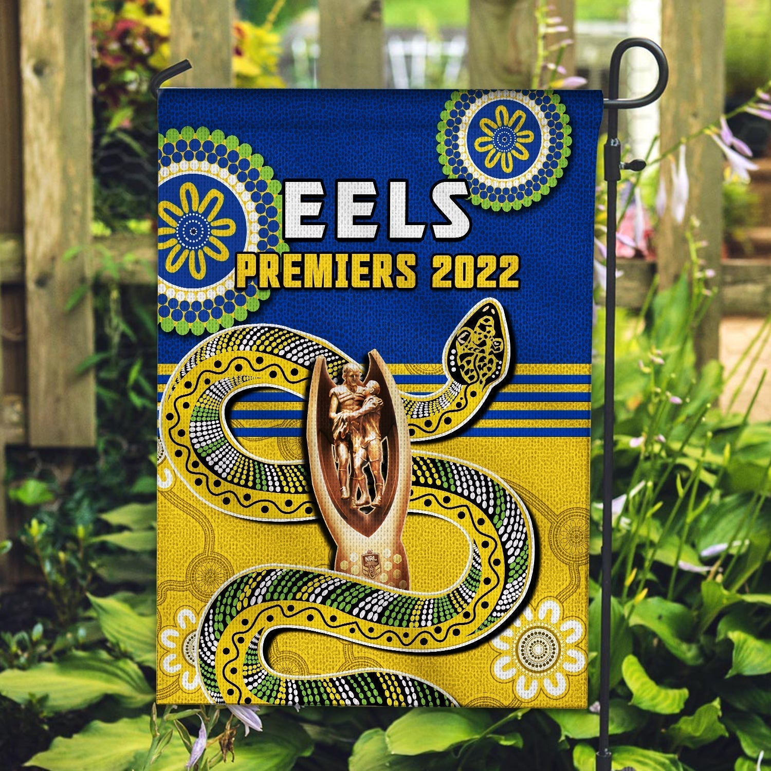 Eels Rugby Flag Parra 2022 Indigenous Proud Premiers - Vibe Hoodie Shop