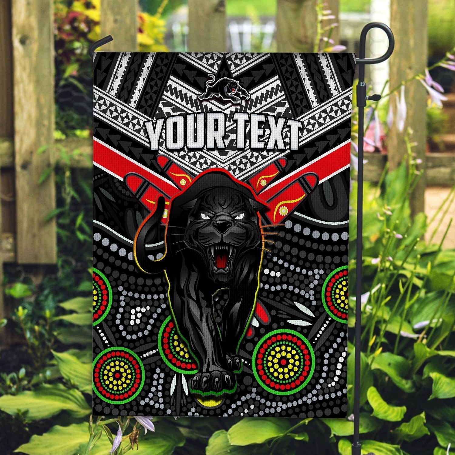 (Custom Personalised) Panthers Rugby Flag Aboriginal and Polynesia Penrith The Riff - Vibe Hoodie Shop