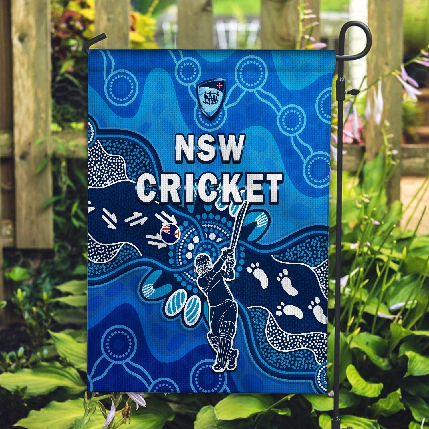 New South Wales Cricket Flag NSW 2022 Aboriginal Art - Vibe Hoodie Shop
