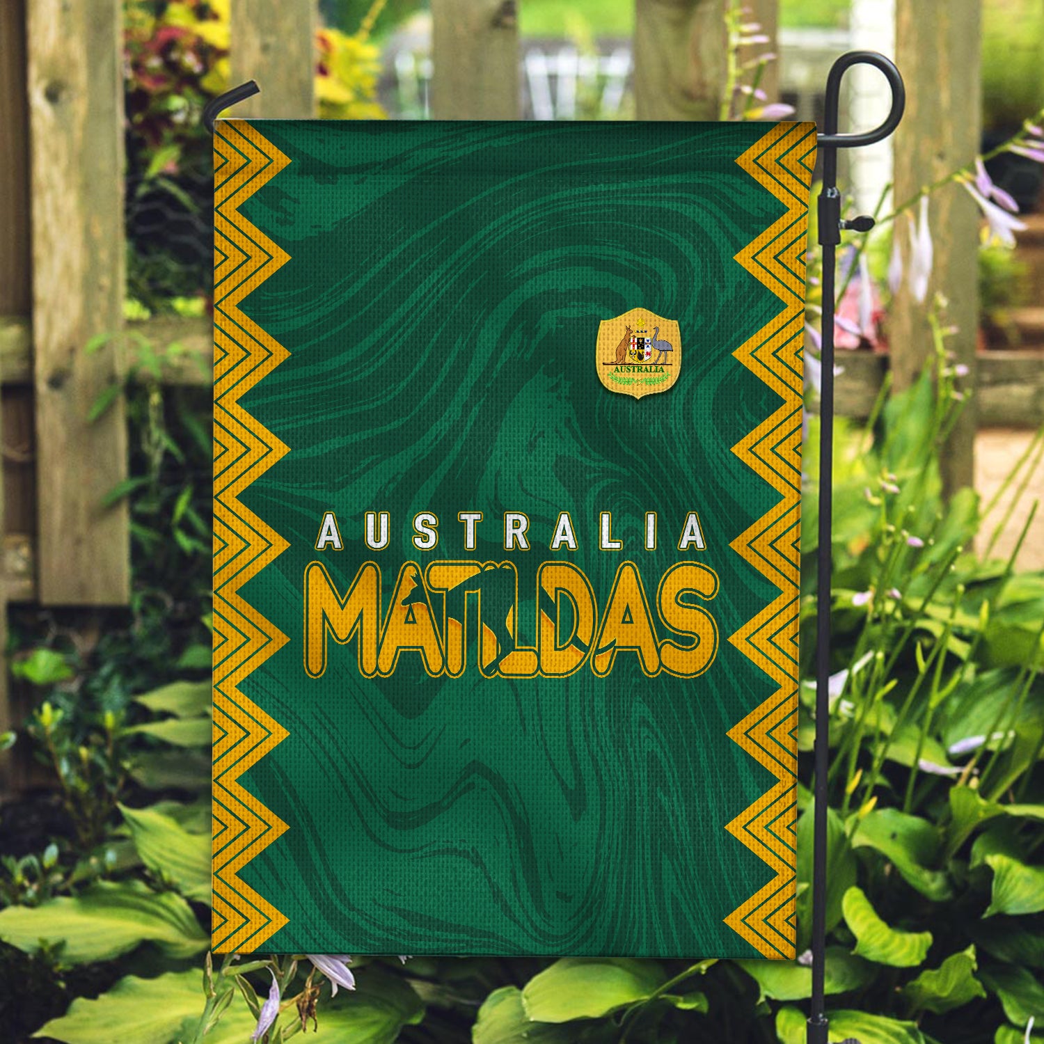 Aussie Matildas Flag 2023 Women World Cup Marble Patterns - Green - Vibe Hoodie Shop