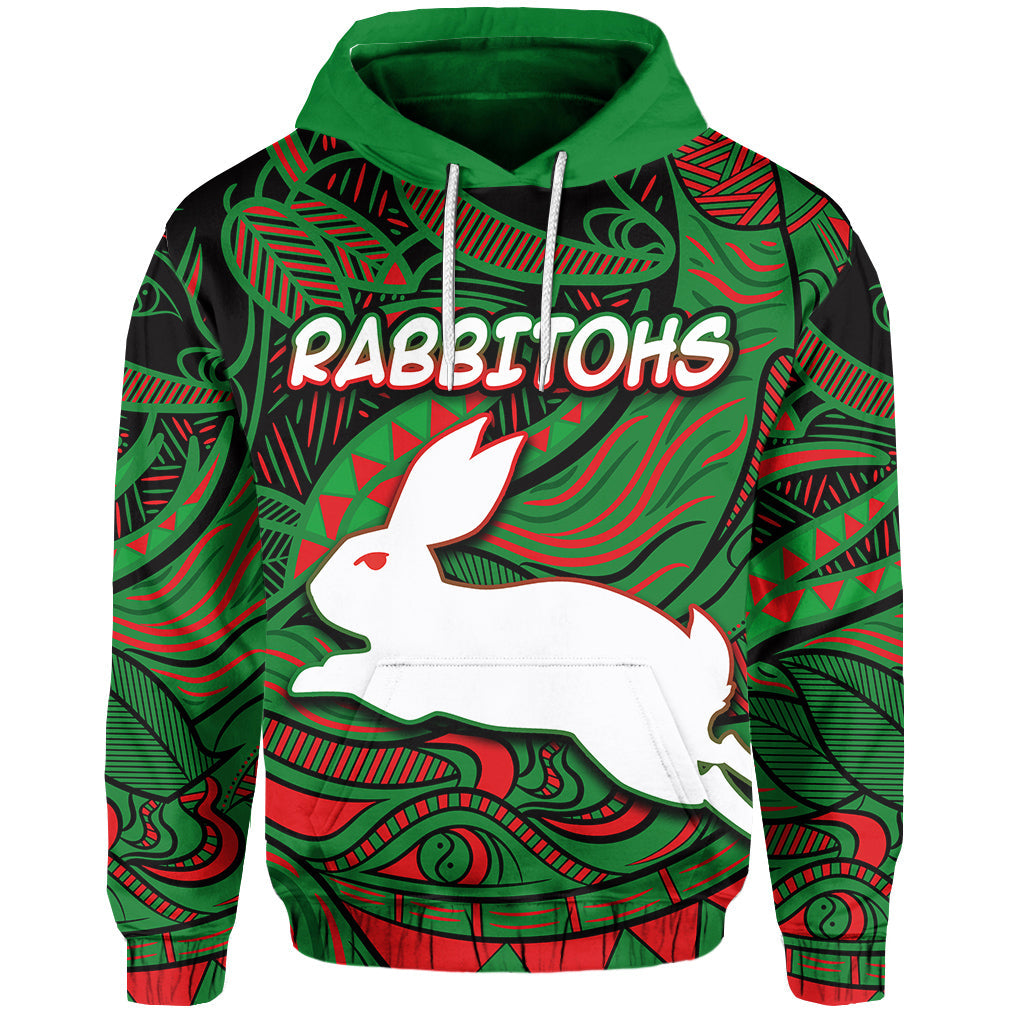 (Custom Personalised) South Sydney Rabbitohs Hoodie KID Tribal Style - Vibe Hoodie Shop