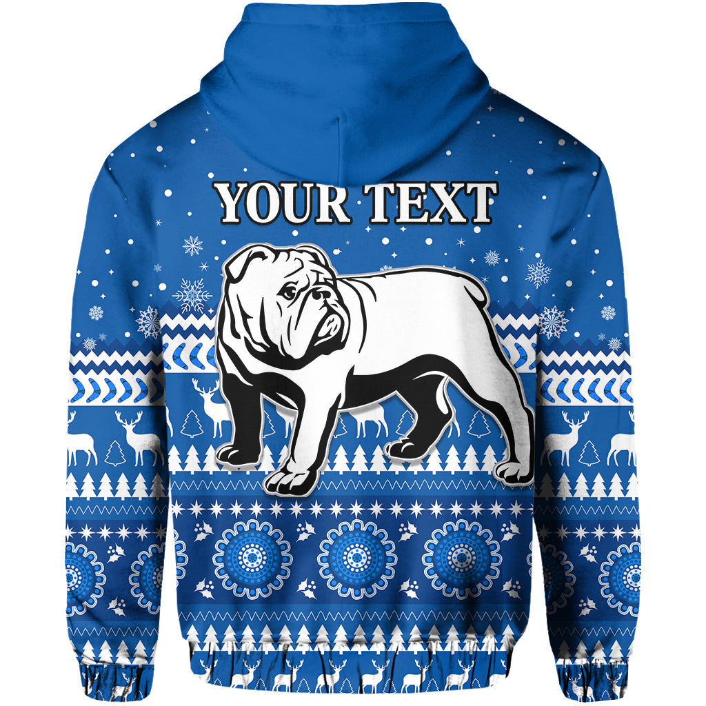 (Custom Personalised) Bulldogs Hoodie Christmas Canterbury Bankstown LT13 - Vibe Hoodie Shop