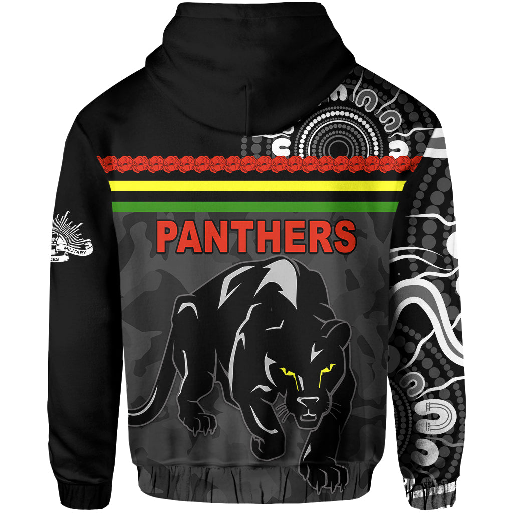 Panthers ANZAC Day Hoodie Aboriginal Lest We Forget Ver.02 LT13 - Vibe Hoodie Shop