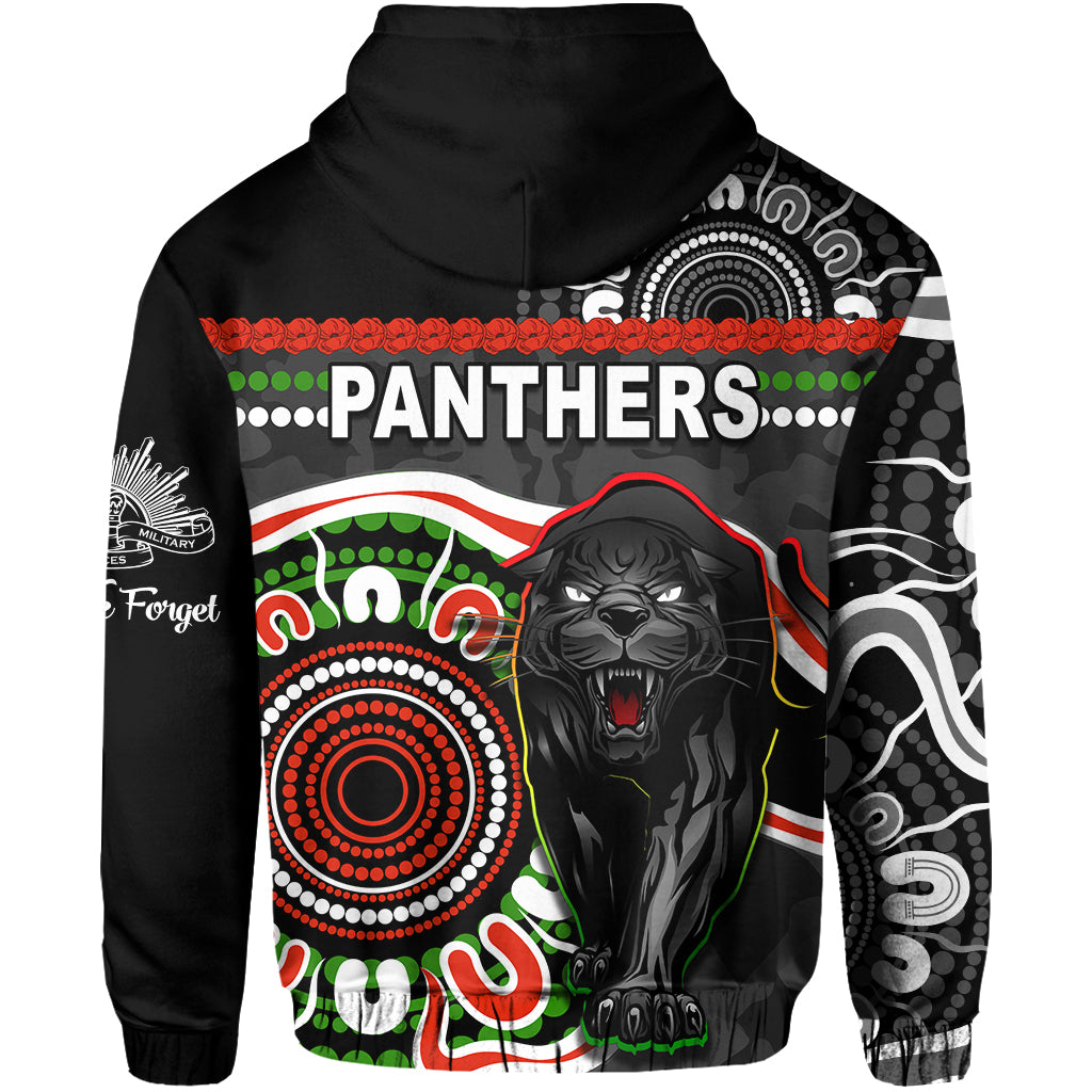 Panthers ANZAC Day Hoodie Aboriginal Lest We Forget Ver.01 LT13 - Vibe Hoodie Shop