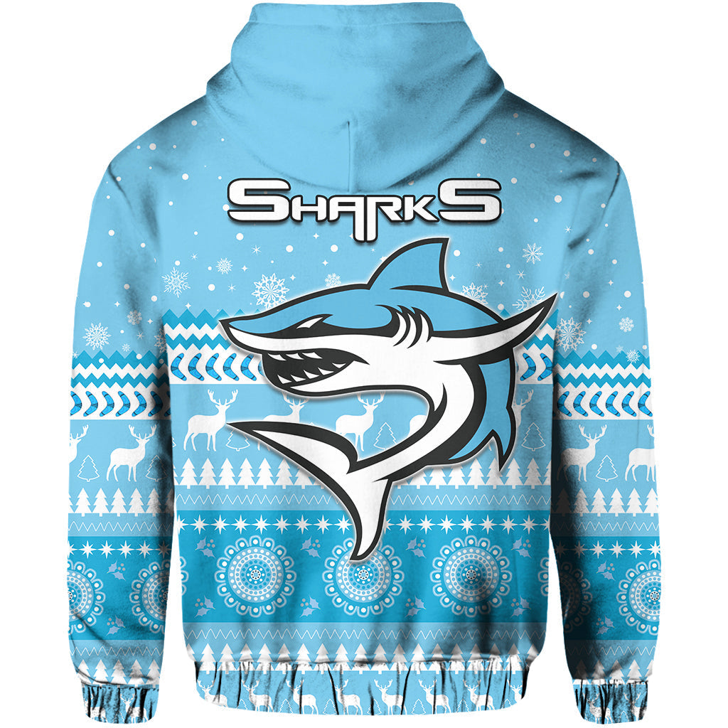 Sharks Hoodie Christmas Cronulla Sutherland LT13 - Vibe Hoodie Shop