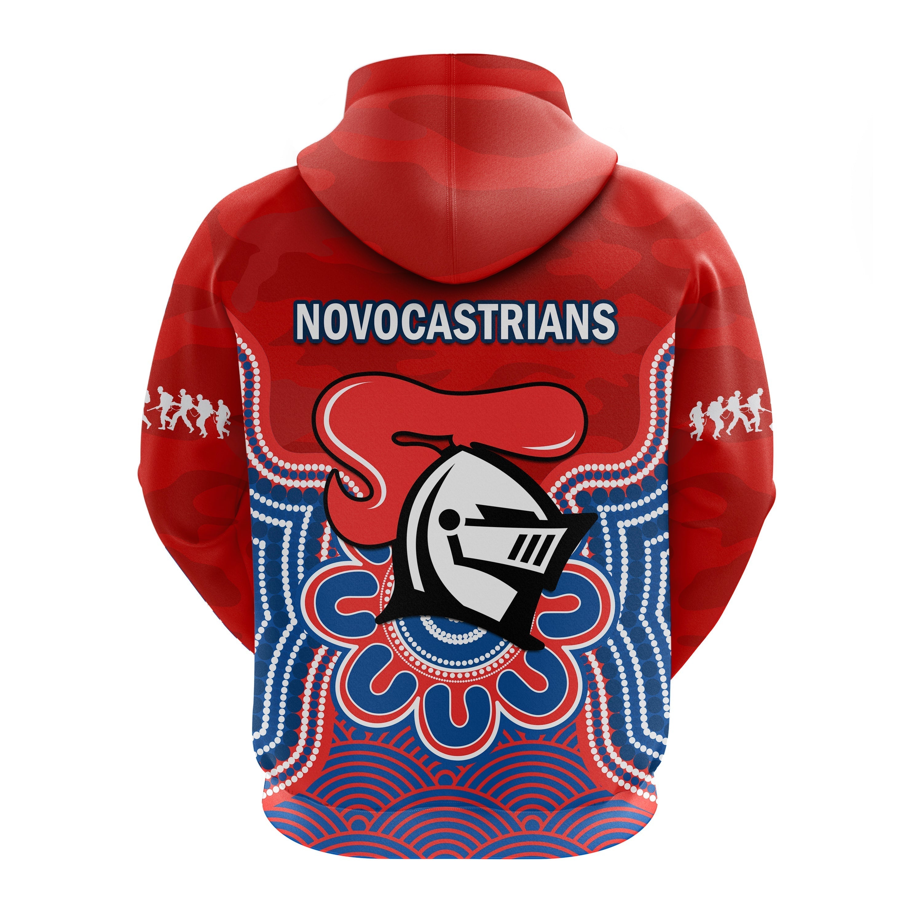 Knights ANZAC 2023 Hoodie Camouflage Poppy Mix Aboriginal - Vibe Hoodie Shop