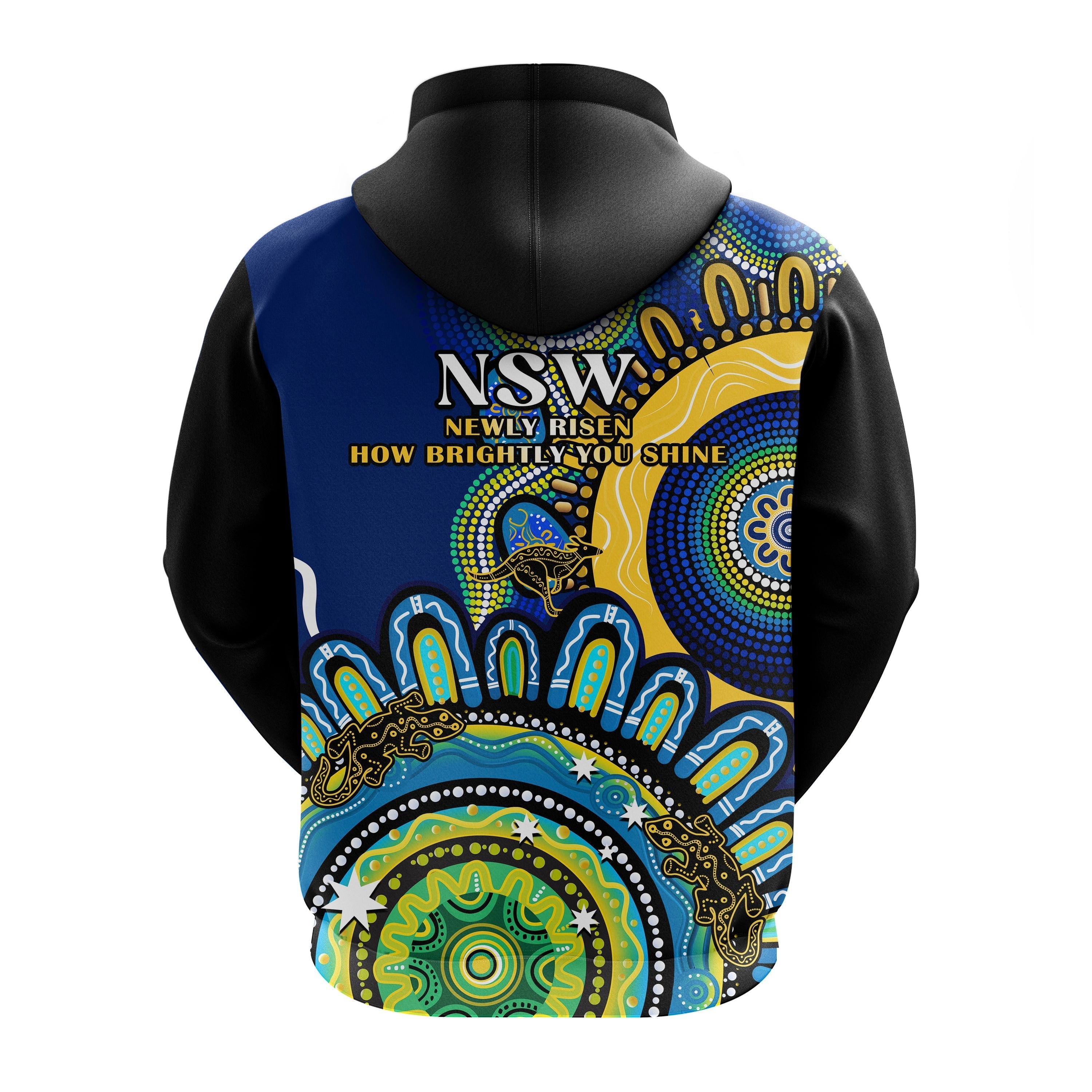 New South Wales State Hoodie NSW Australian Indigenous Art - Vibe Hoodie Shop