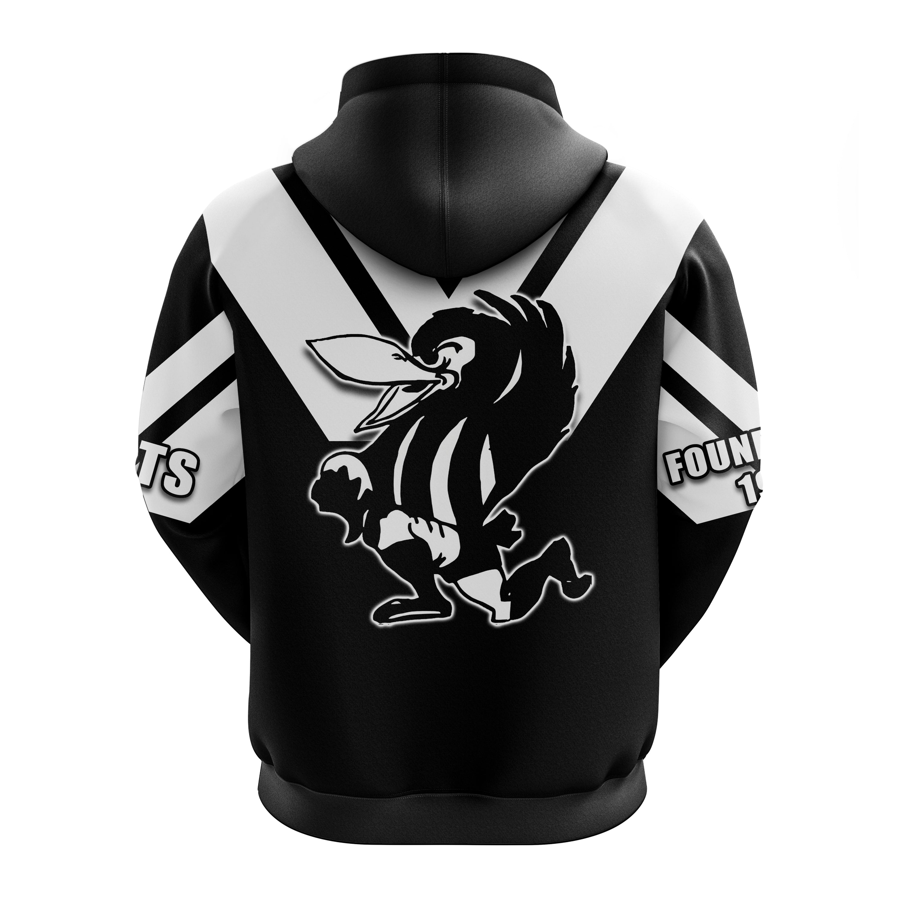 Wests 1908 Hoodie Western Suburbs Mascot Magpies - Vibe Hoodie Shop