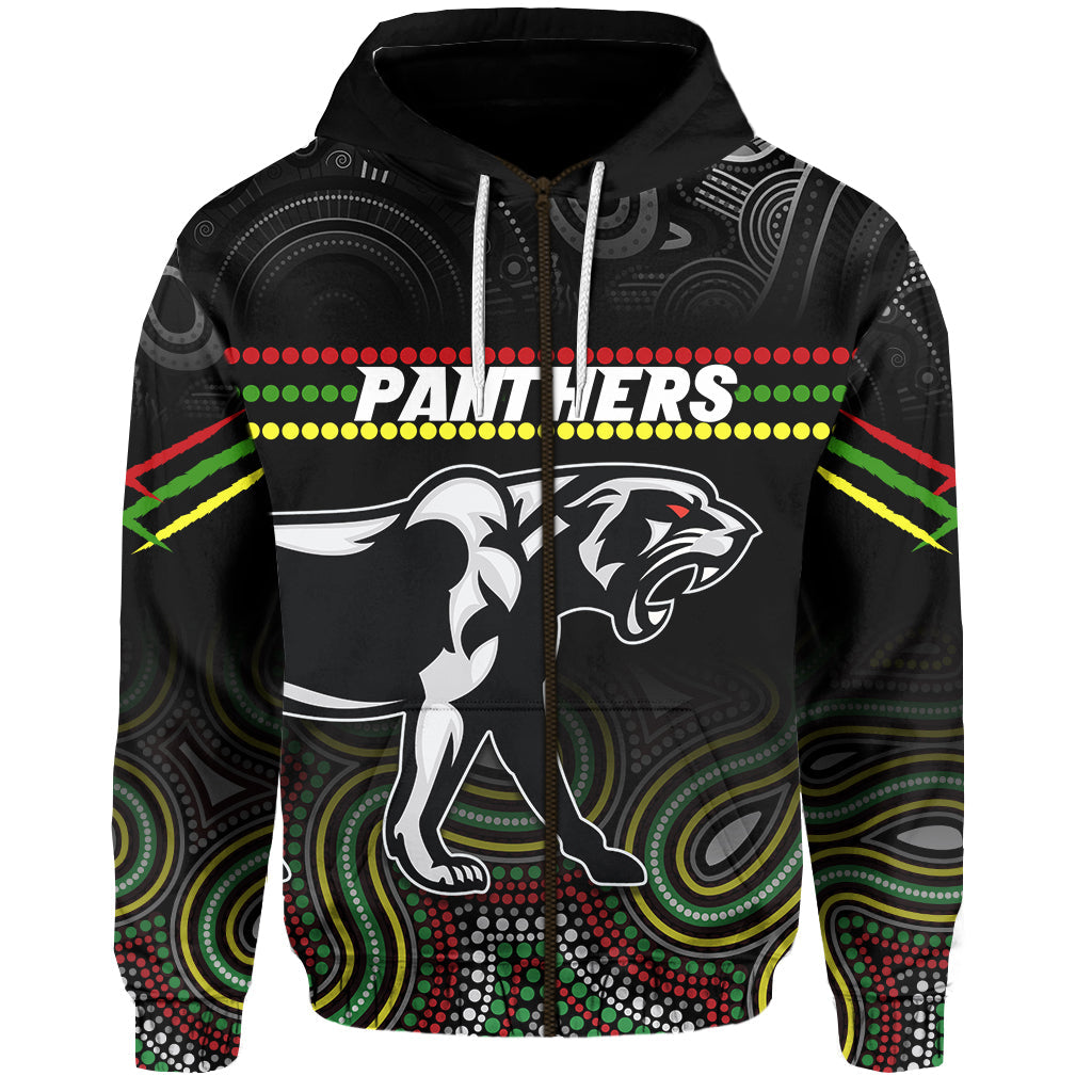 (Custom Personalised) Panthers Indigenous Zip Hoodie Premiers Penrith Champion LT13 - Vibe Hoodie Shop