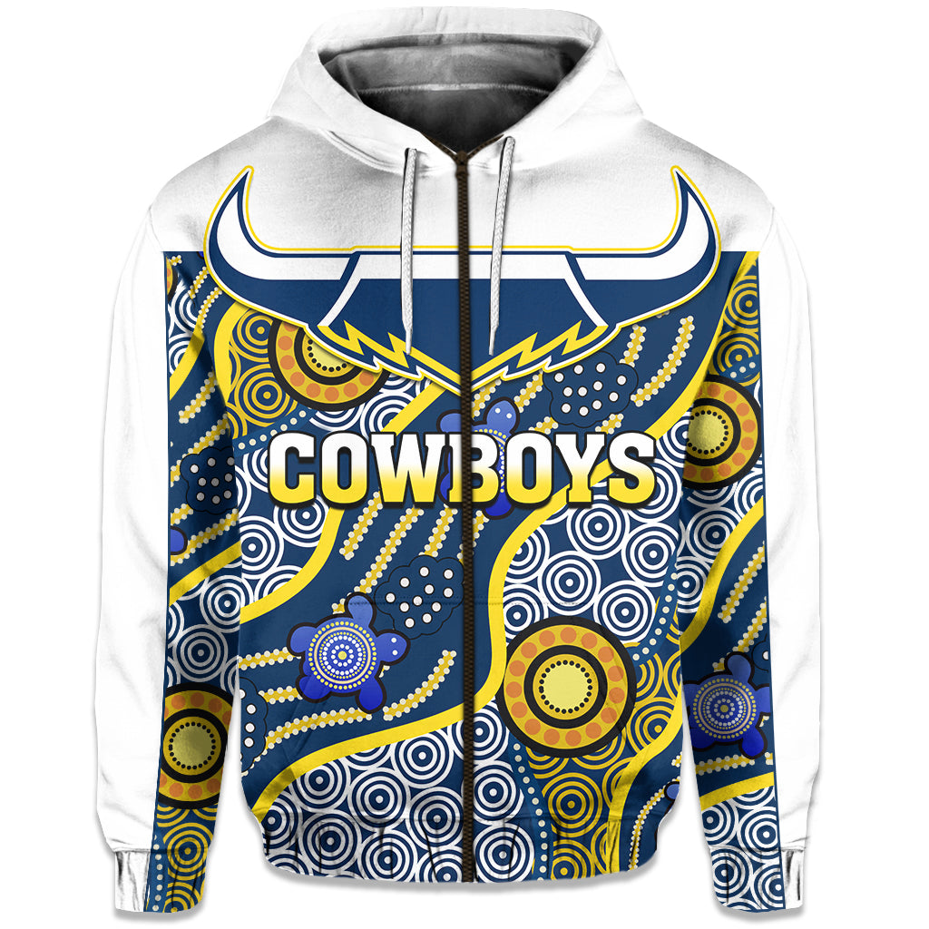 Cowboys Zip Hoodie North Queensland Indigenous LT13 - Vibe Hoodie Shop
