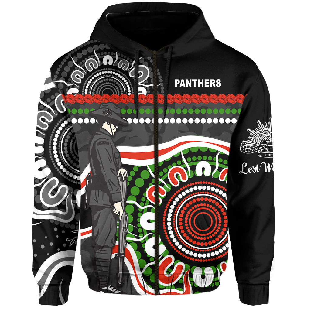 Panthers ANZAC Day Hoodie Aboriginal Lest We Forget Ver.01 LT13 - Vibe Hoodie Shop