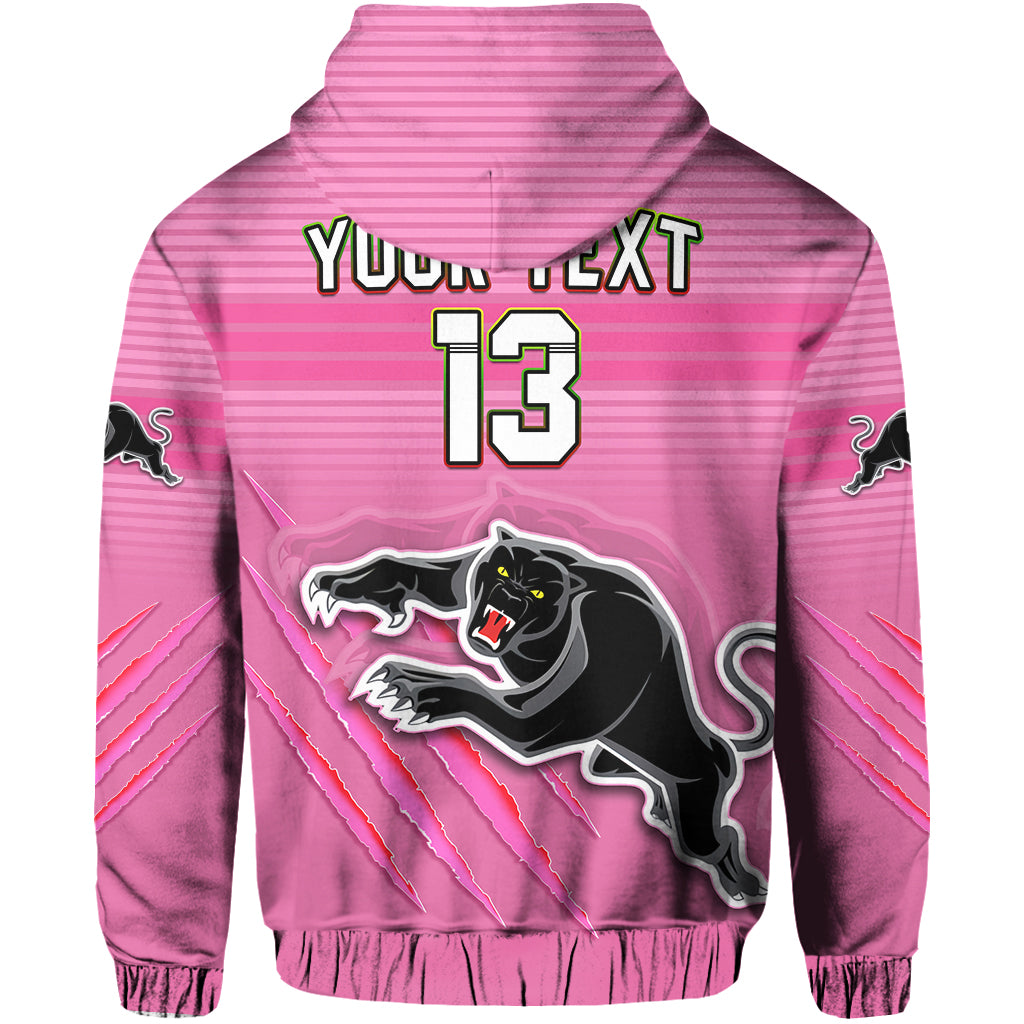Custom Text and Number Panthers Proud Hoodie Back to Back Premiers 2022 Version Pink LT13 - Vibe Hoodie Shop