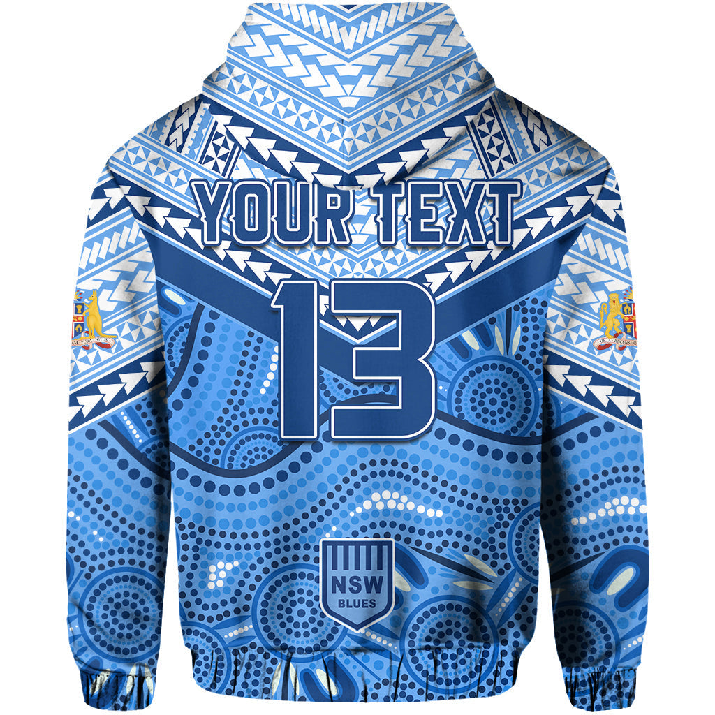 (Custom Text and Number) NSW Blues Hoodie Aboriginal and Polynesia Admirable LT13 - Vibe Hoodie Shop