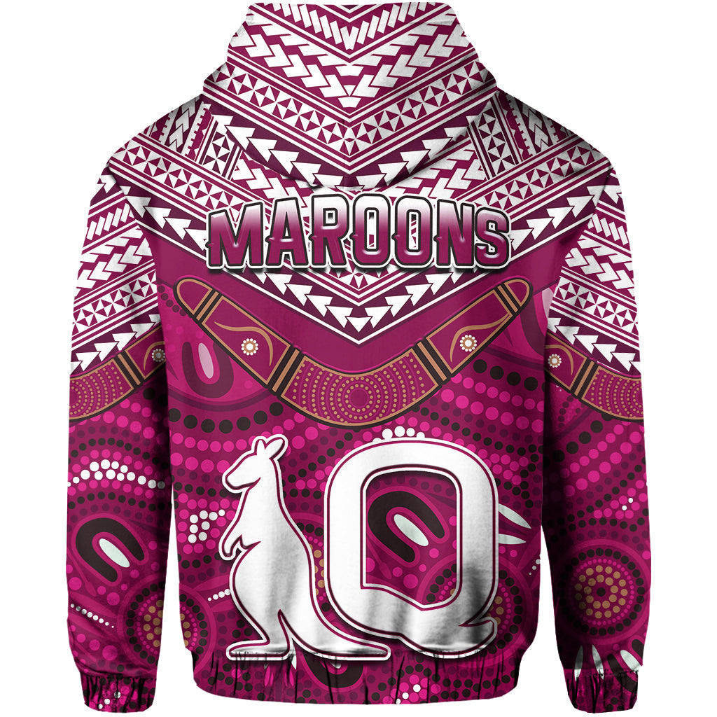 QLD Maroons Hoodie Aboriginal and Polynesia Admirable LT13 - Vibe Hoodie Shop