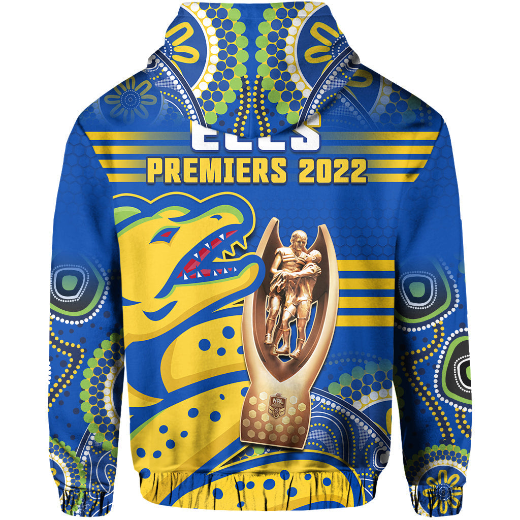Parramatta Rugby Hoodie Eels Premiers 2022 Indigenous Artsy - Vibe Hoodie Shop