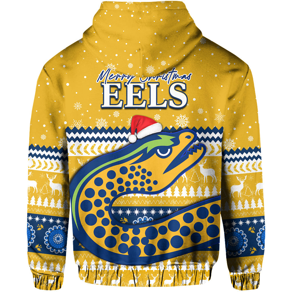 Eels Rugby Hoodie Christmas Parramatta Gold LT13 - Vibe Hoodie Shop