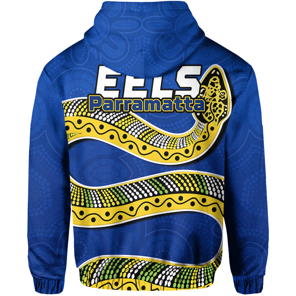 Eels Rugby Hoodie Aboriginal Art Simple Style - Vibe Hoodie Shop