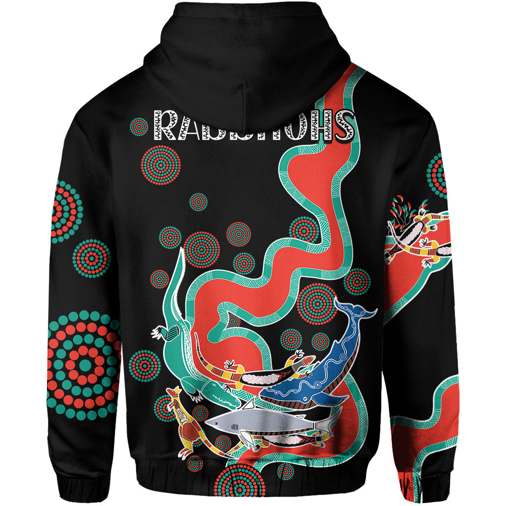 Rabbitohs Hoodie Go The Bunnies Aboriginal LT13 - Vibe Hoodie Shop