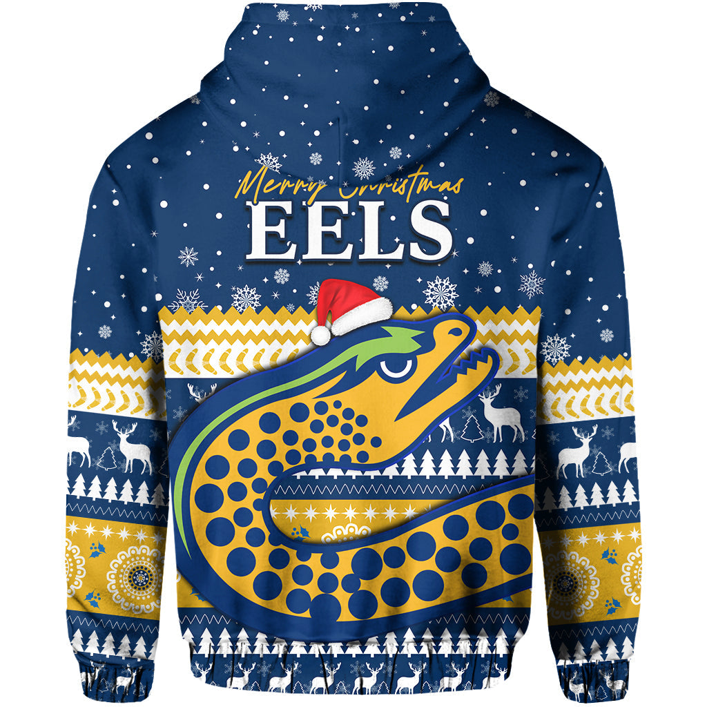 Eels Rugby Hoodie Christmas Parramatta Blue LT13 - Vibe Hoodie Shop