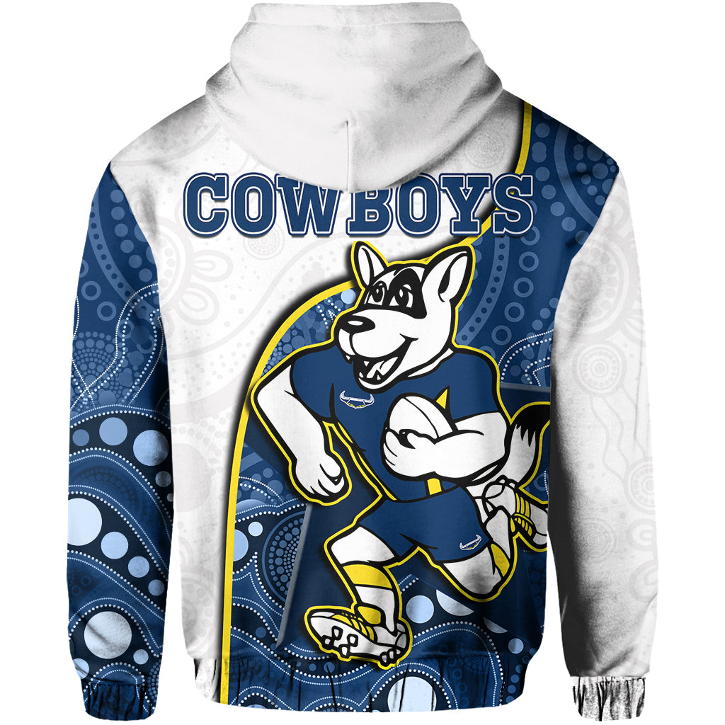 Cowboys Rugby Hoodie Macost Indigenous Pattern 2022 Premiers - Vibe Hoodie Shop