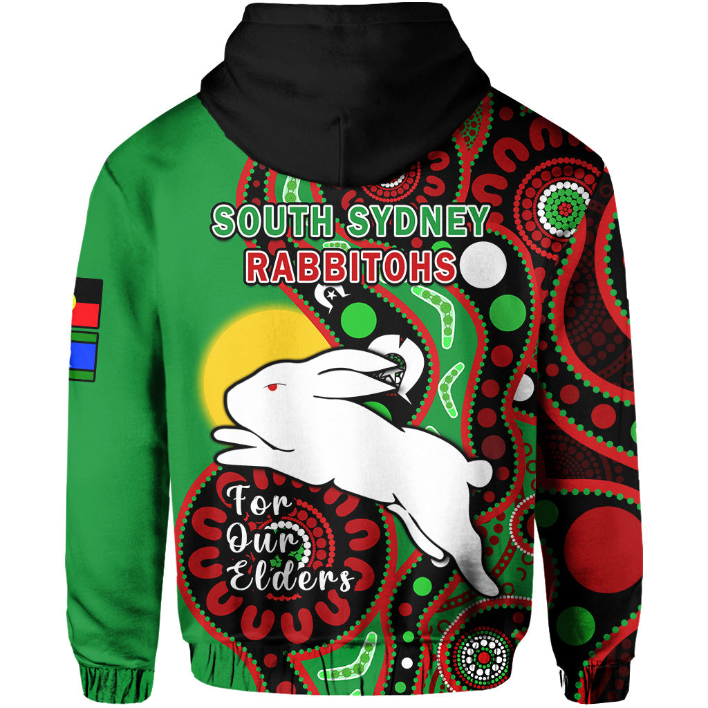 Rabbitohs Rugby NAIDOC 2023 Hoodie For Our Elders Aboriginal - Vibe Hoodie Shop