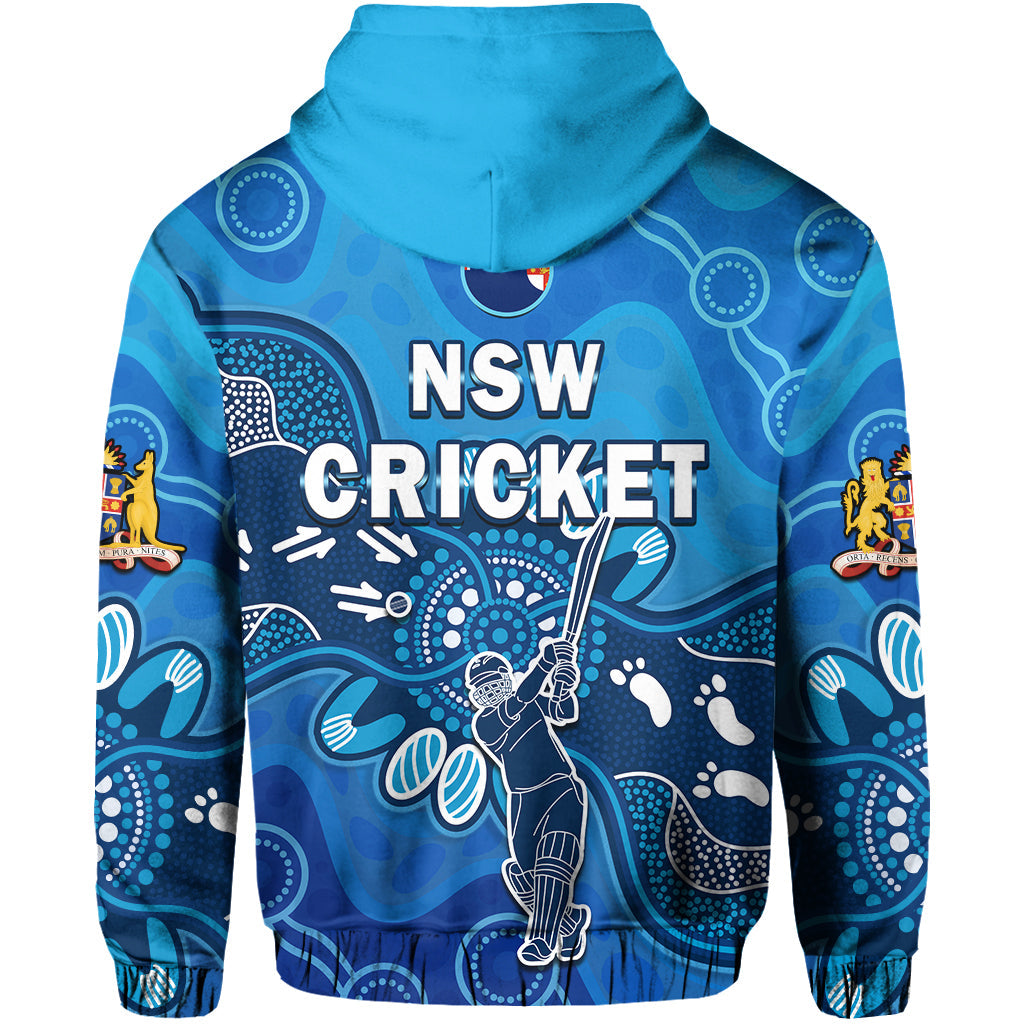 New South Wales Cricket Hoodie NSW 2022 Aboriginal Art - Vibe Hoodie Shop