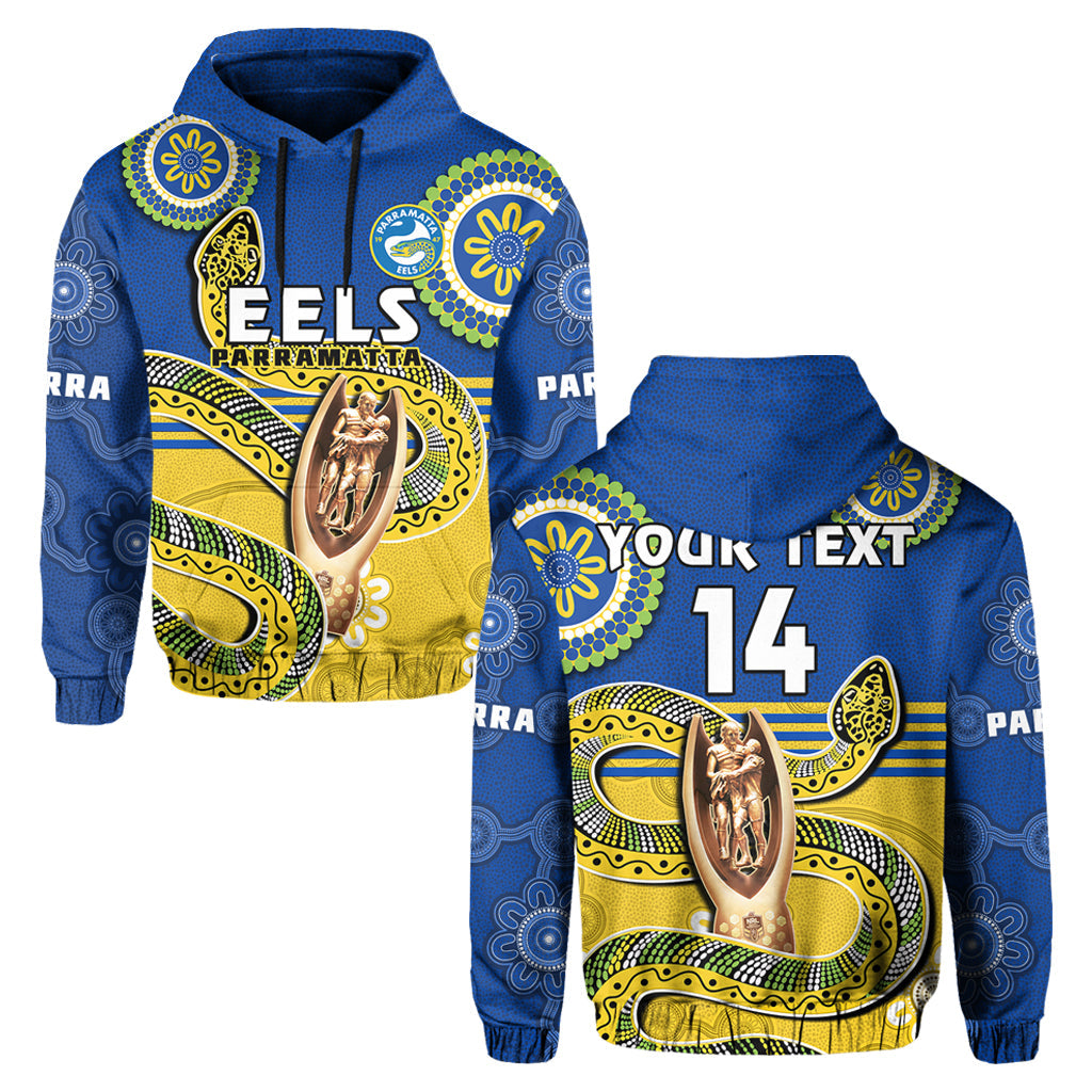 (Custom Text And Number) Eels Rugby Hoodie Parra 2022 Indigenous Proud Premiers - Vibe Hoodie Shop