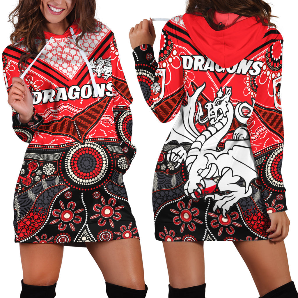 dragons-rugby-hoodie-dress-indigenous-pattern-artsy-version