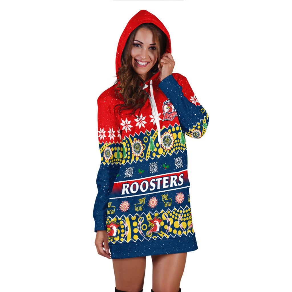 custom-personalised-sydney-roosters-christmas-hoodie-dress-easts-aboriginal-art-merry-xmas