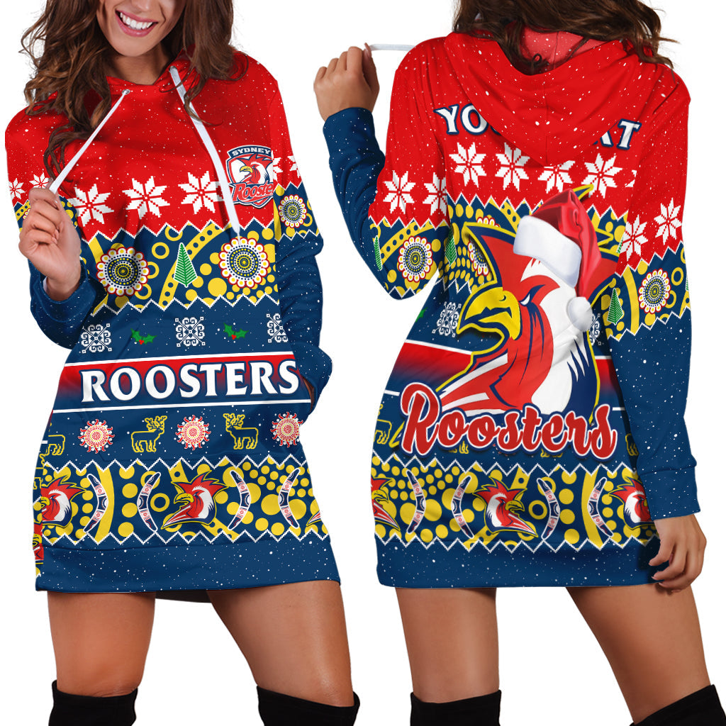 custom-personalised-sydney-roosters-christmas-hoodie-dress-easts-aboriginal-art-merry-xmas