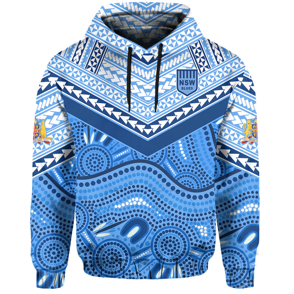 (Custom Text and Number) NSW Blues Hoodie Aboriginal and Polynesia Admirable LT13 - Vibe Hoodie Shop