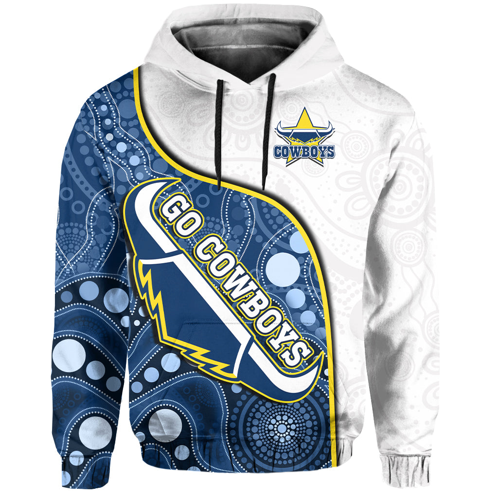 Cowboys Rugby Hoodie Indigenous Pattern 2022 Premiers Sporty Style - Vibe Hoodie Shop