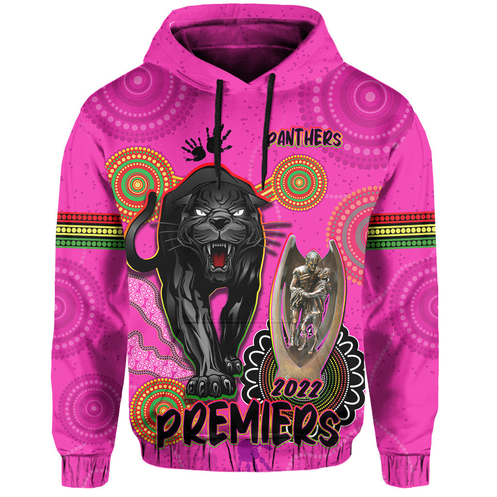 Panthers Hoodie Aboriginal Premiers 2022 We Are The Champions With Trophy LT13 - Vibe Hoodie Shop