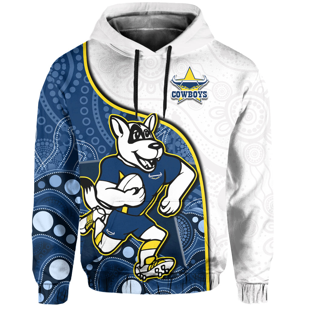 Cowboys Rugby Hoodie Macost Indigenous Pattern 2022 Premiers - Vibe Hoodie Shop