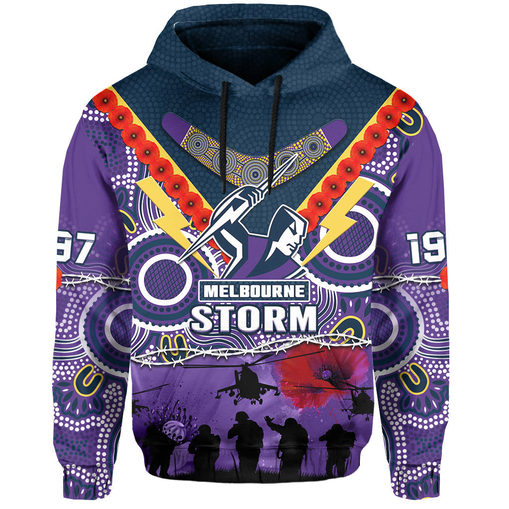 custom-text-and-number-melbourne-storm-rugby-anzac-hoodie-indigenous-poppy-australian-army